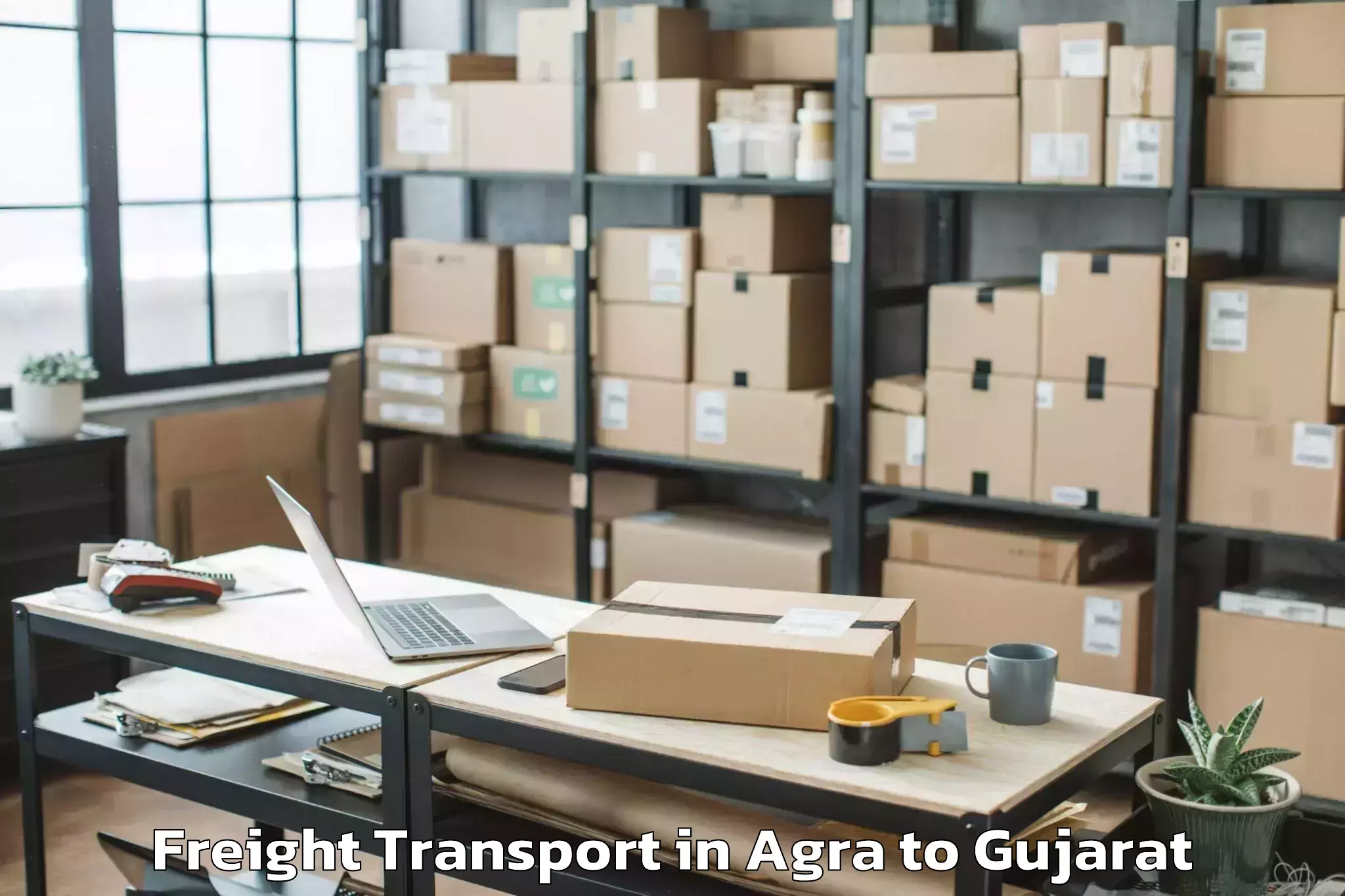 Agra to Bhavnagar Airport Bhu Freight Transport